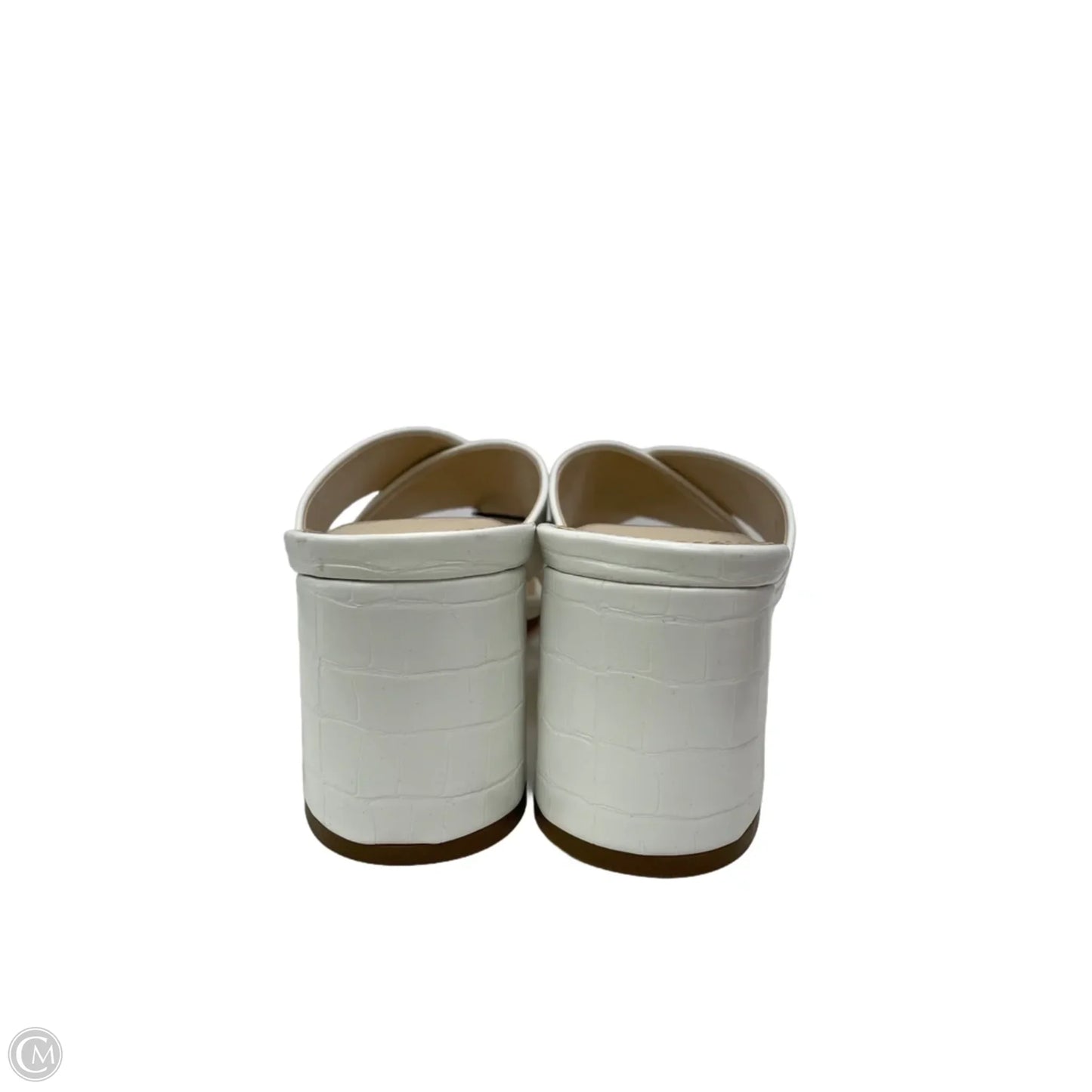 Sandals Heels Block By Lulus In White, Size: 8