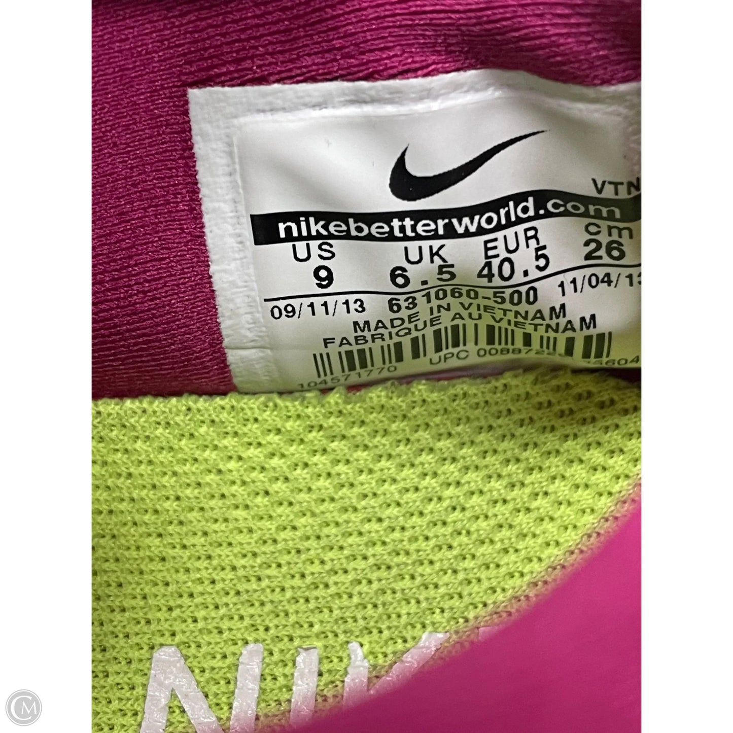 Shoes Athletic By Nike In Pink, Size: 9