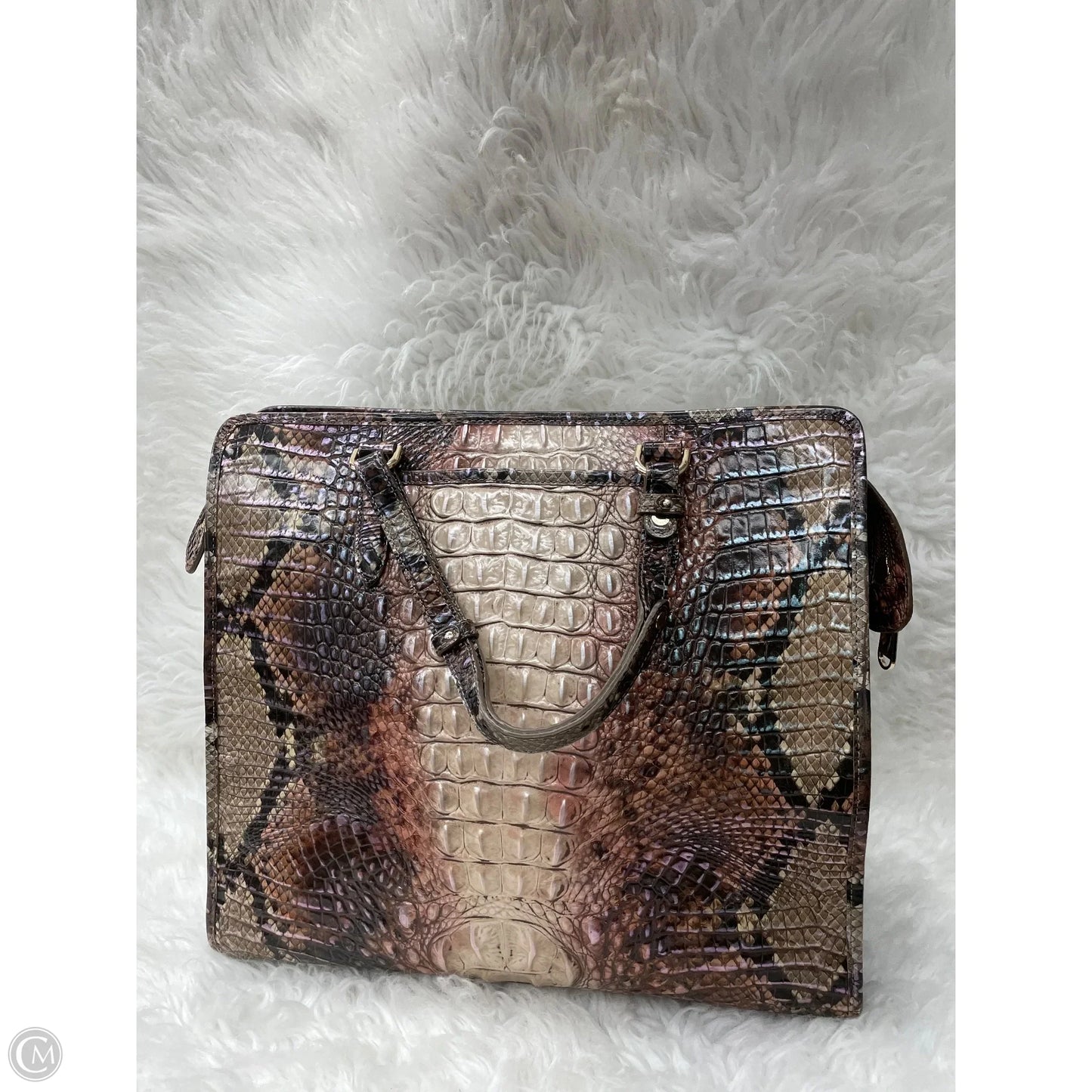 Handbag Designer By Brahmin, Size: Large