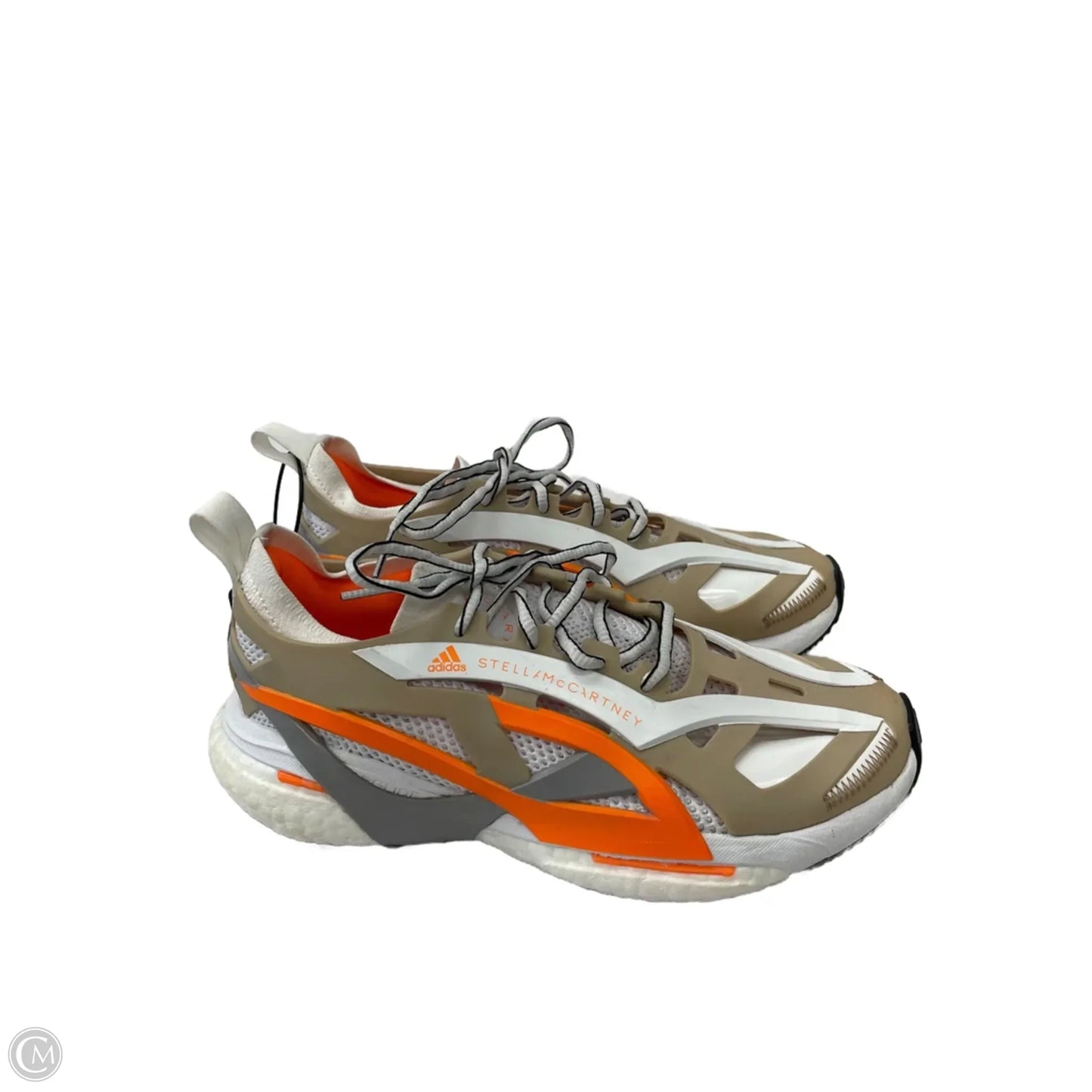 Shoes Luxury Designer By Stella Mccartney In Orange & White, Size: 7.5