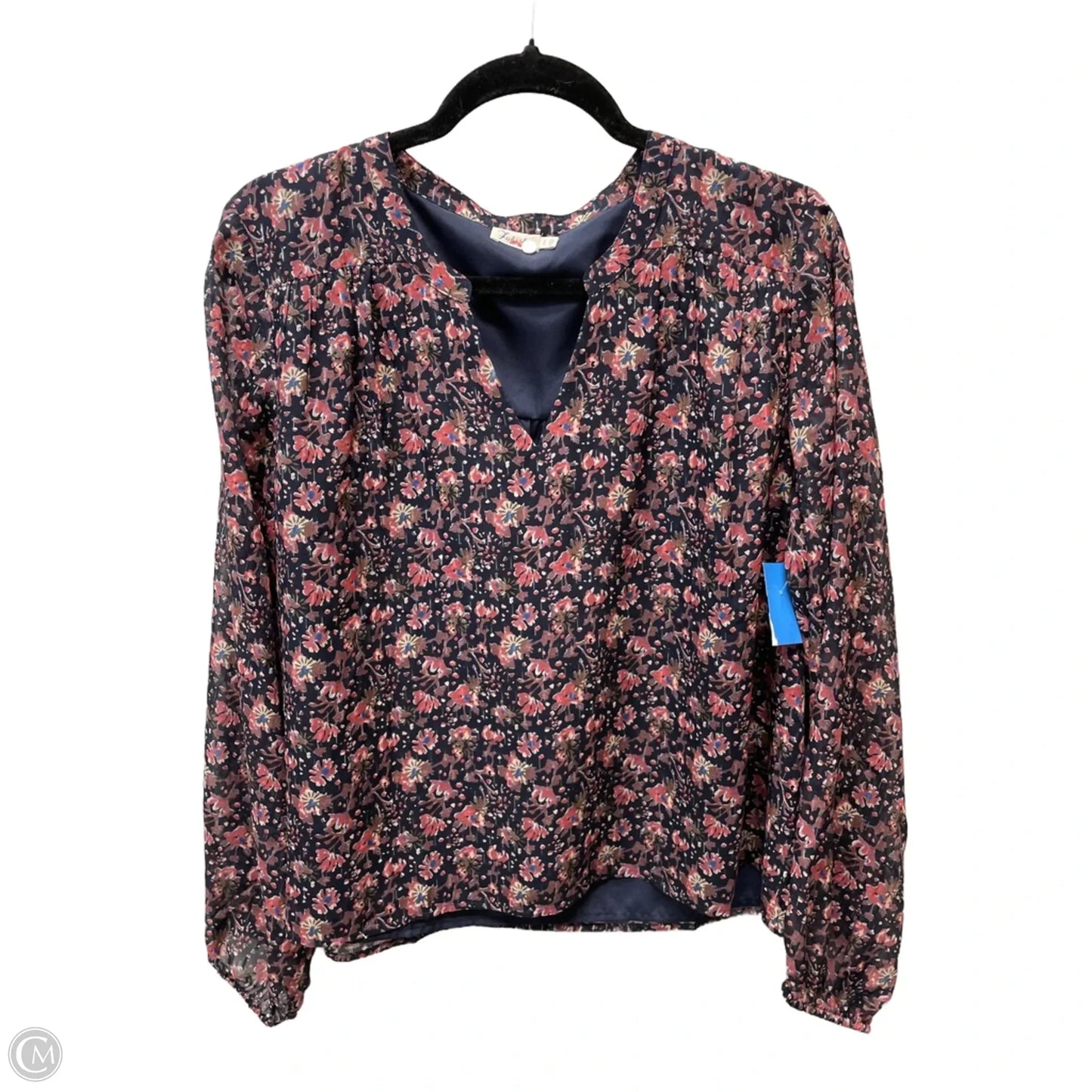 Blouse Long Sleeve By Faherty In Floral Print, Size: L