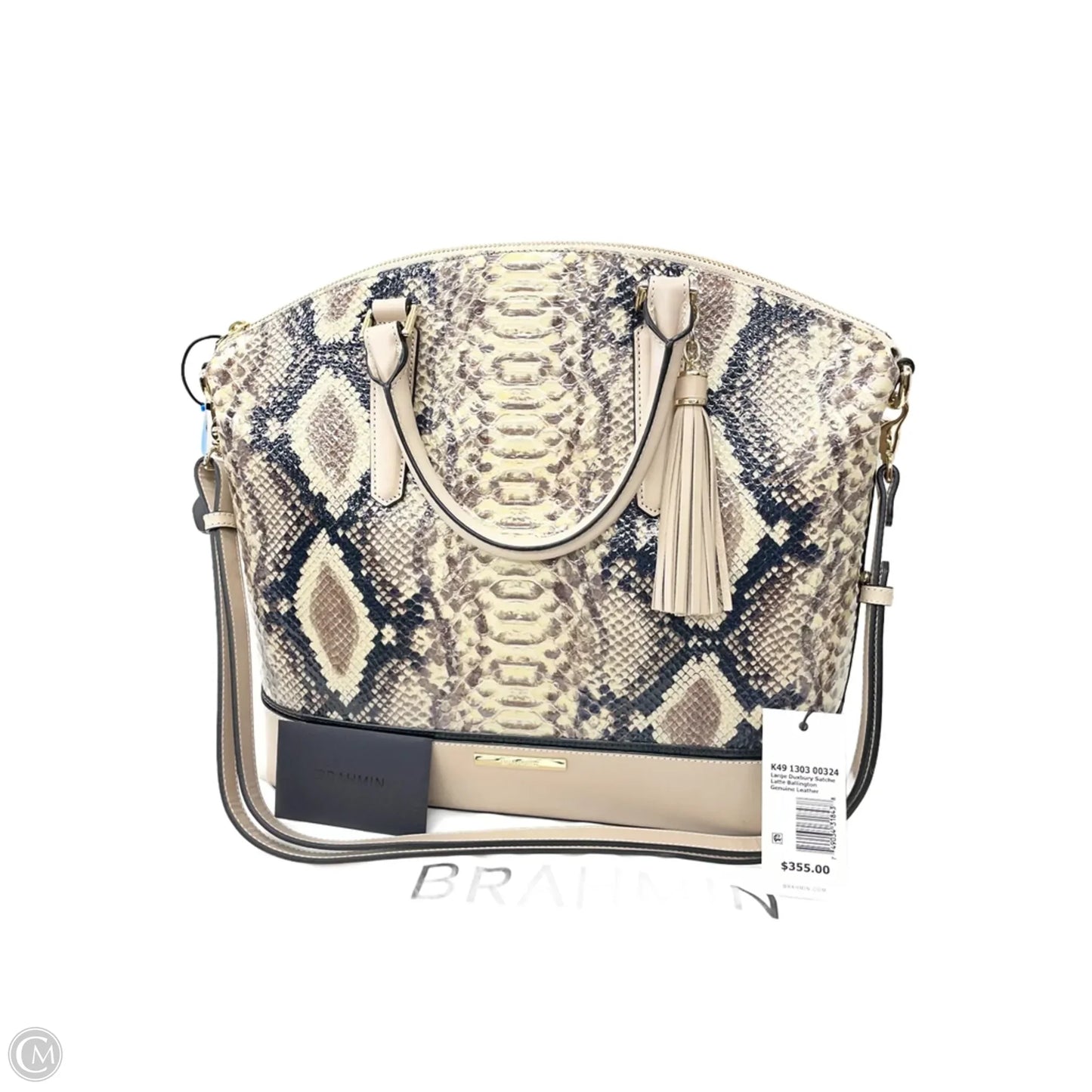 Handbag Designer By Brahmin, Size: Large