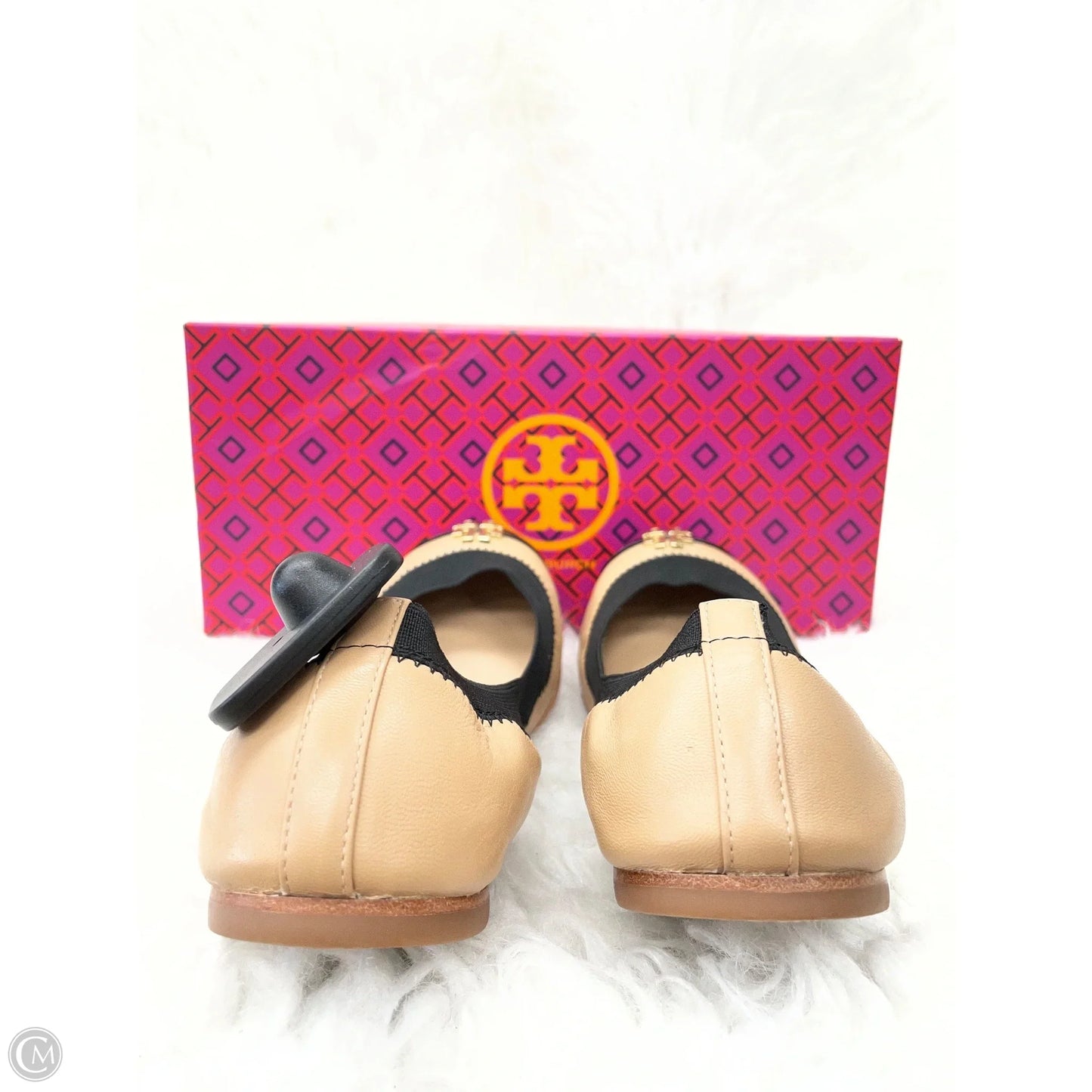 Shoes Designer By Tory Burch In Black & Tan, Size: 7.5