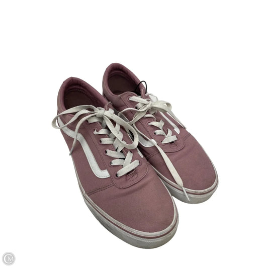 Shoes Sneakers By Vans In Pink & White, Size: 11