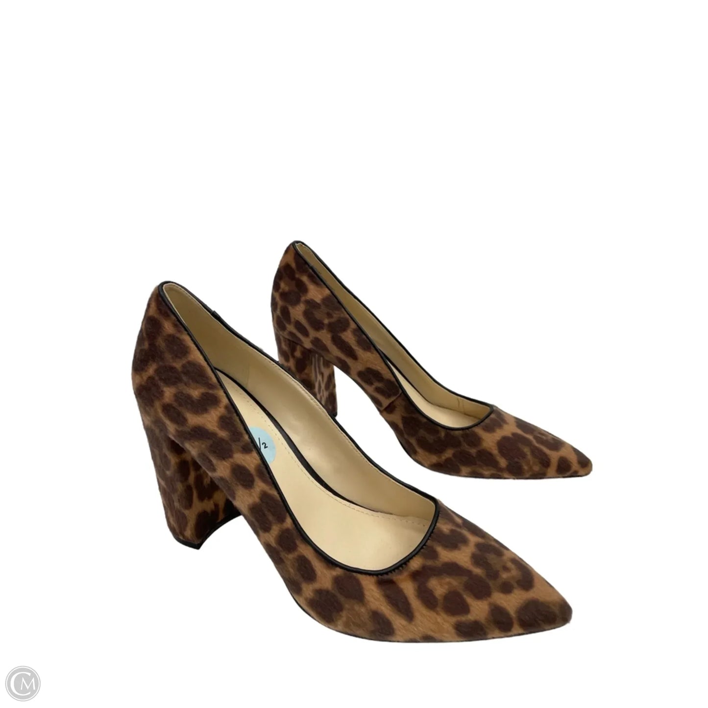 Shoes Heels Block By Nine West In Animal Print, Size: 8.5