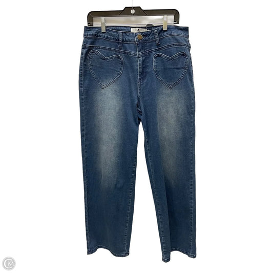 Jeans Wide Leg By Clothes Mentor In Blue Denim, Size: 10