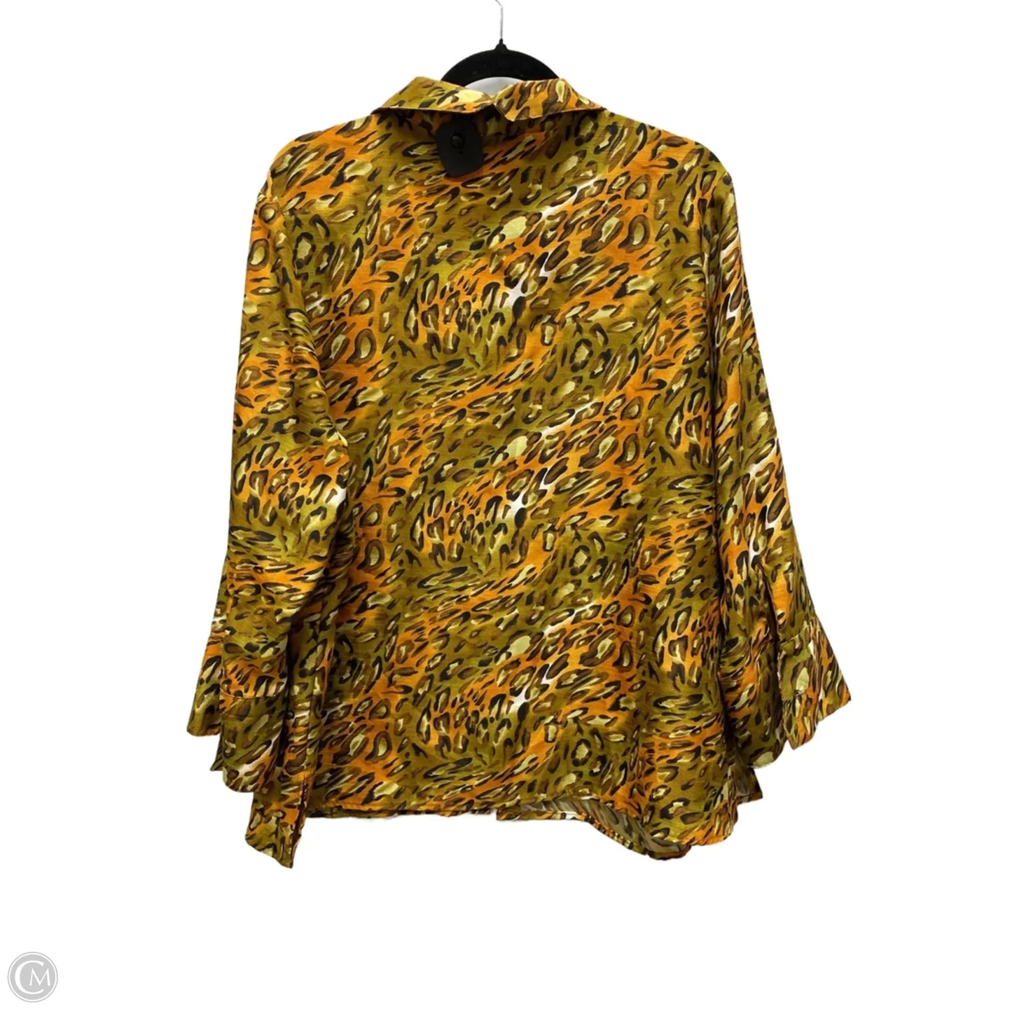 Top Long Sleeve By Selene Sport In Orange, Size: 2x