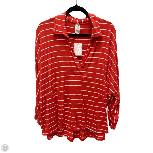 Top 3/4 Sleeve By We The Free In Striped Pattern, Size: M