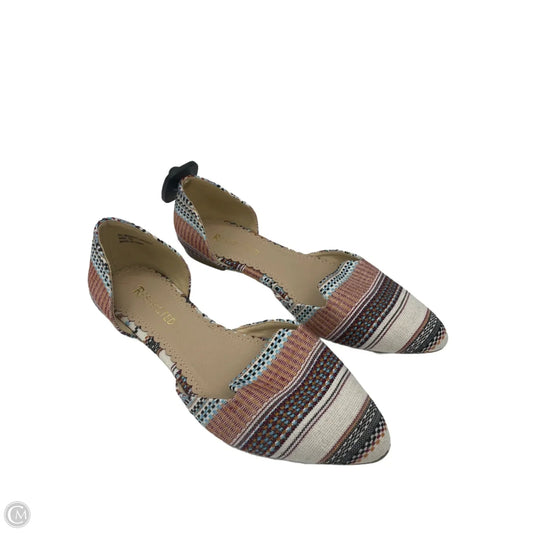 Shoes Flats By Restricted In Brown & Cream, Size: 10