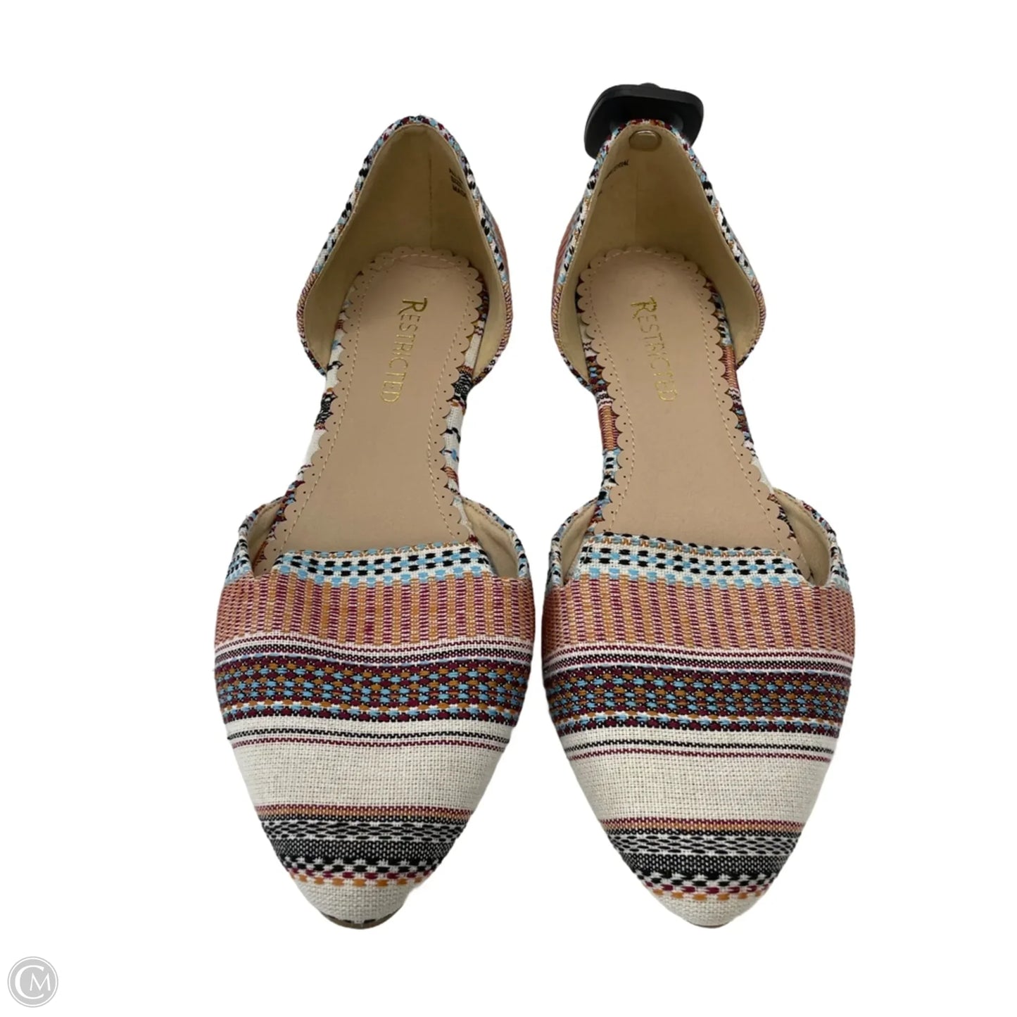 Shoes Flats By Restricted In Brown & Cream, Size: 10