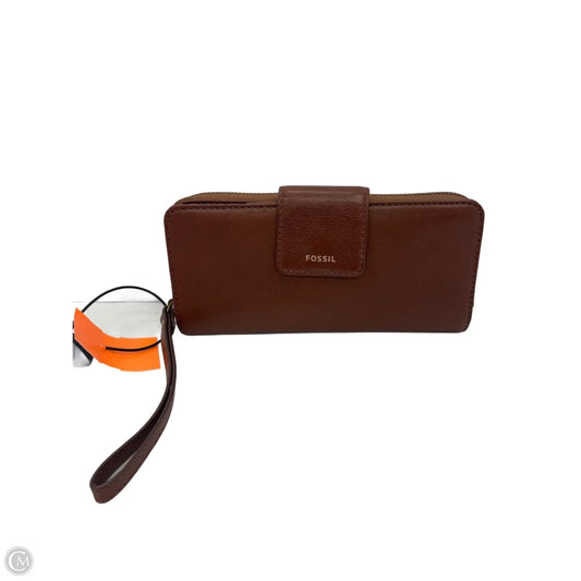 Wallet Leather By Fossil, Size: Medium