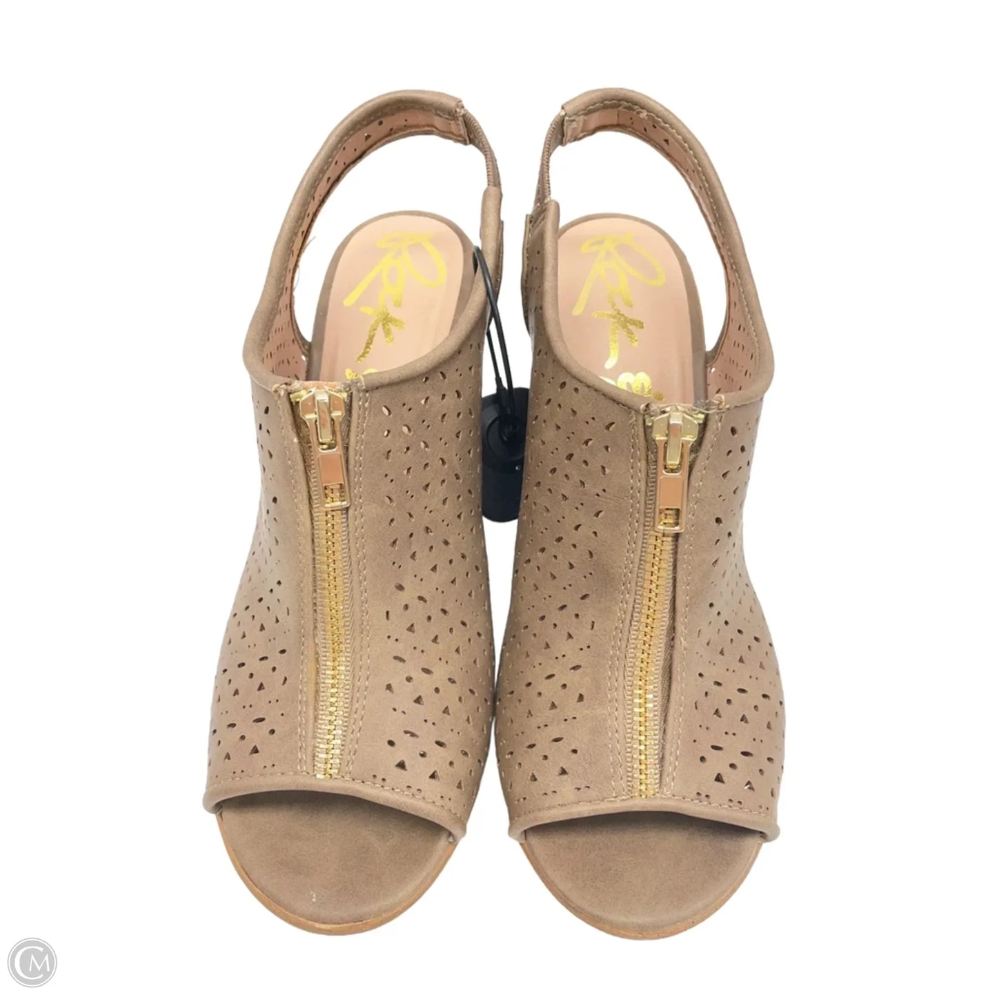 Sandals Heels Wedge By Rock And Candy In Tan, Size: 9