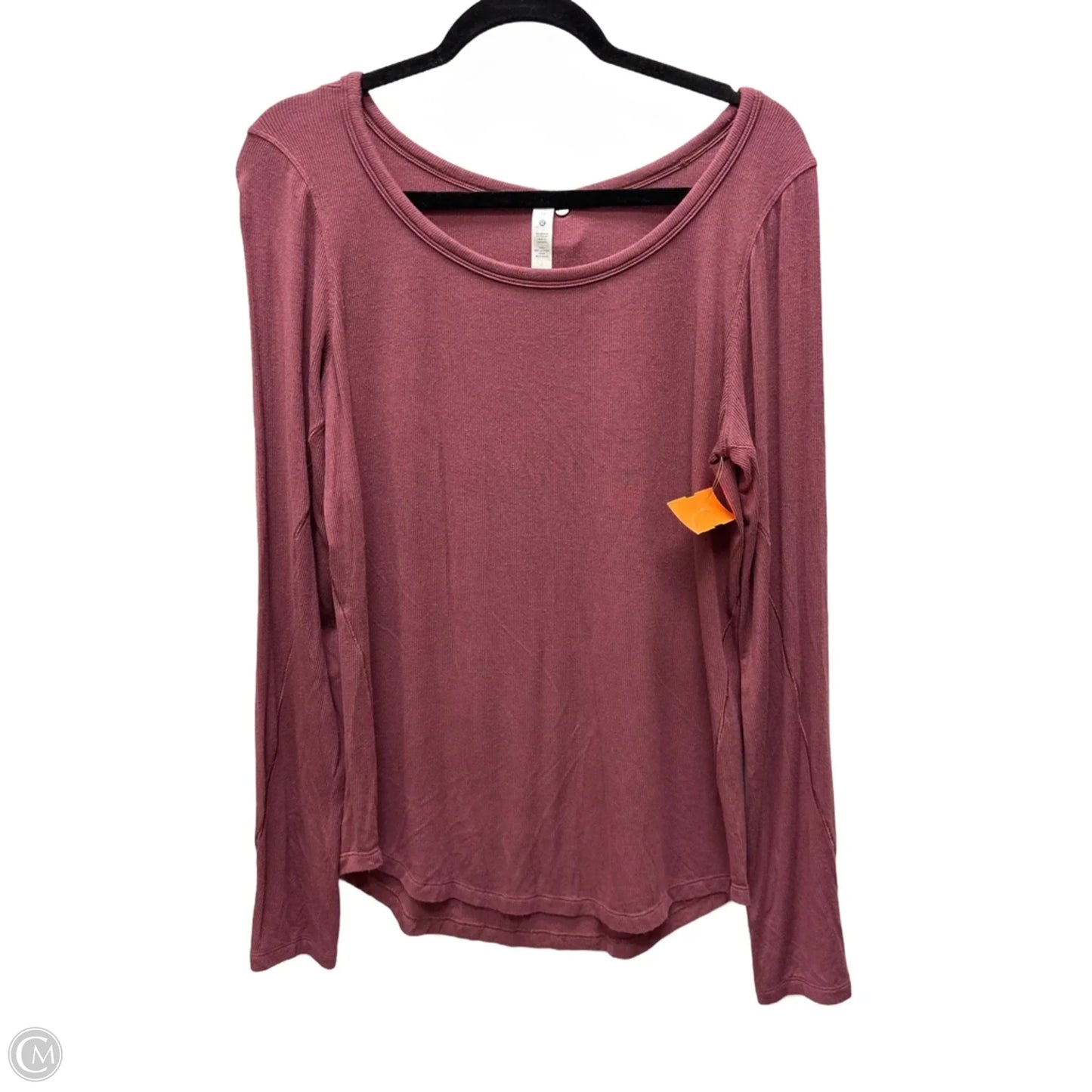 Athletic Top Long Sleeve Crewneck By Lululemon In Mauve, Size: L