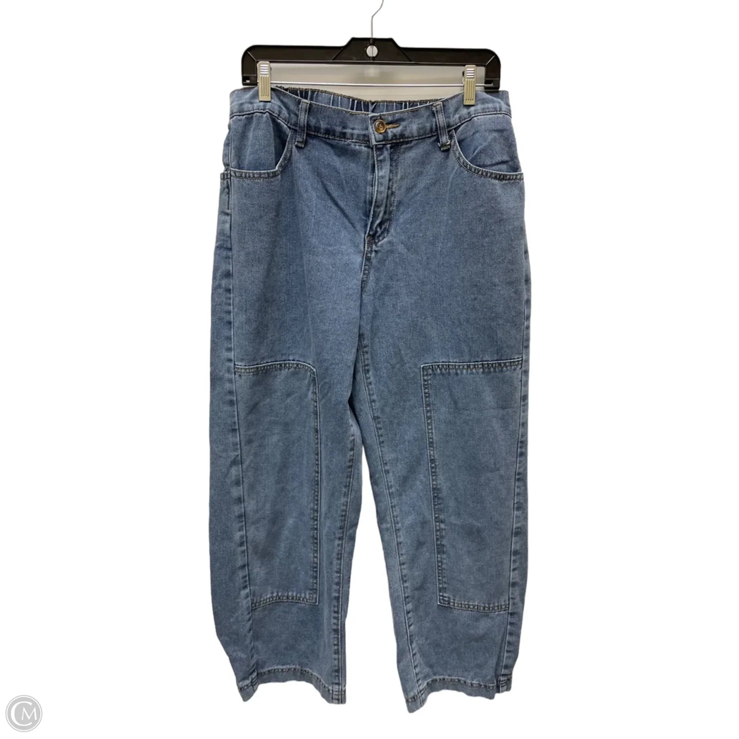 Jeans Wide Leg By Shein In Blue Denim, Size: 12