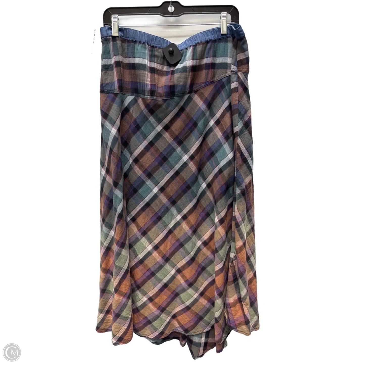Skirt Midi By Soft Surroundings In Plaid Pattern, Size: 8