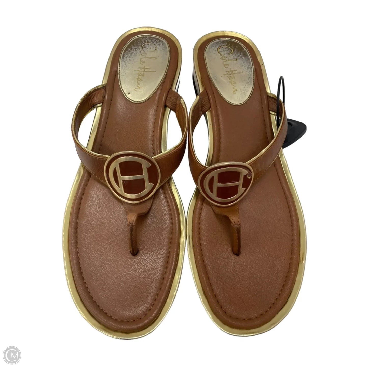 Sandals Heels Platform By Cole-haan In Tan, Size: 9.5