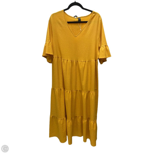 Dress Casual Midi By Emery Rose In Yellow, Size: 3x
