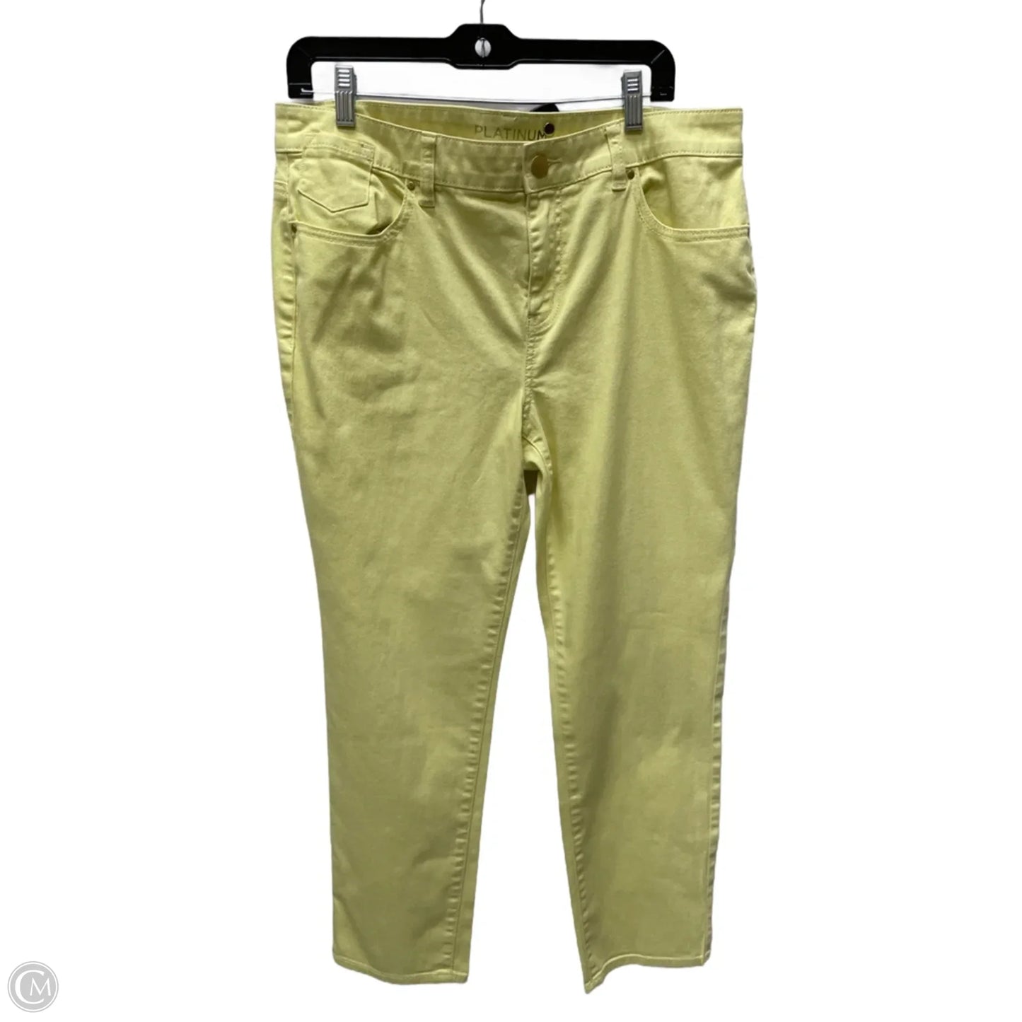 Jeans Straight By Chicos In Yellow, Size: 8