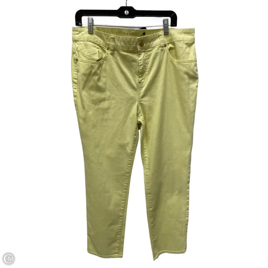 Jeans Straight By Chicos In Yellow, Size: 8