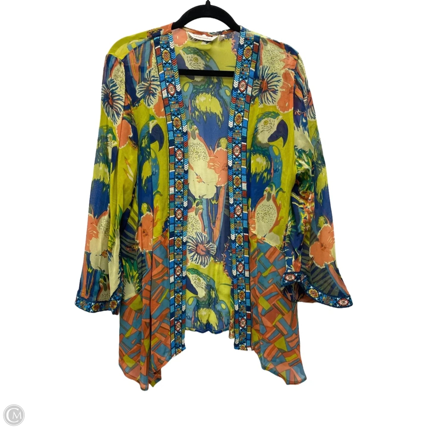 Cardigan By Soft Surroundings In Tropical Print, Size: Xl