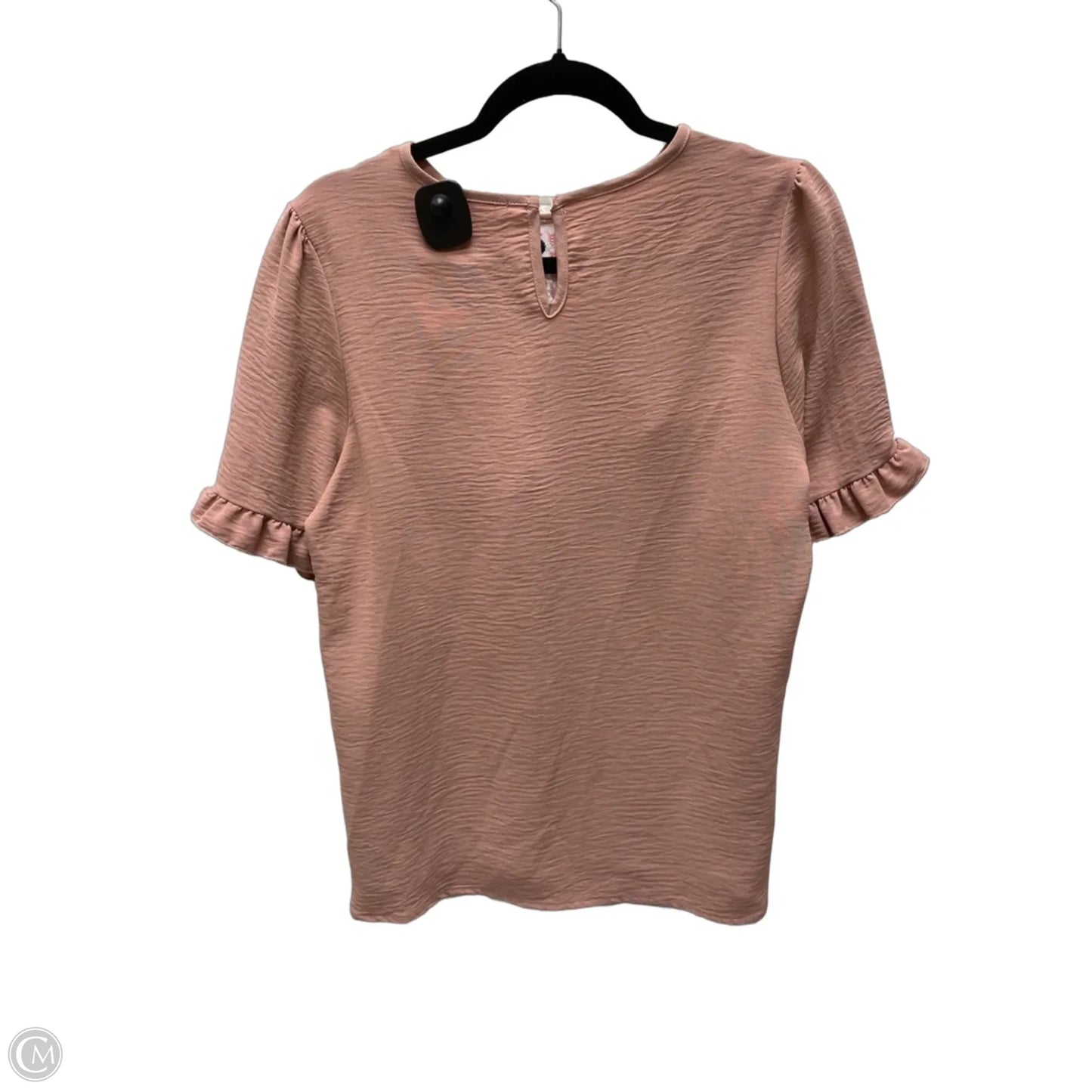 Top Short Sleeve By Elle In Pink, Size: M