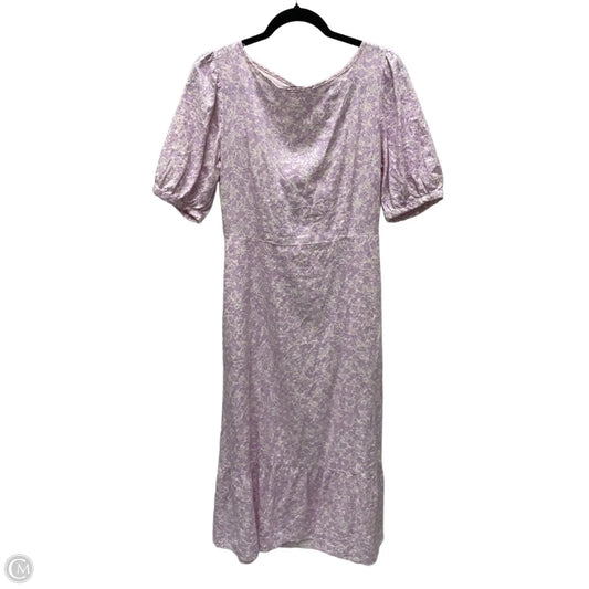 Dress Casual Midi By Who What Wear In Purple, Size: S