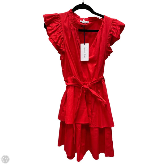 Dress Casual Short By Anna Rae In Red, Size: S