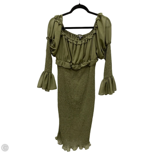 Dress Casual Short By Fashion Nova In Green, Size: 1x