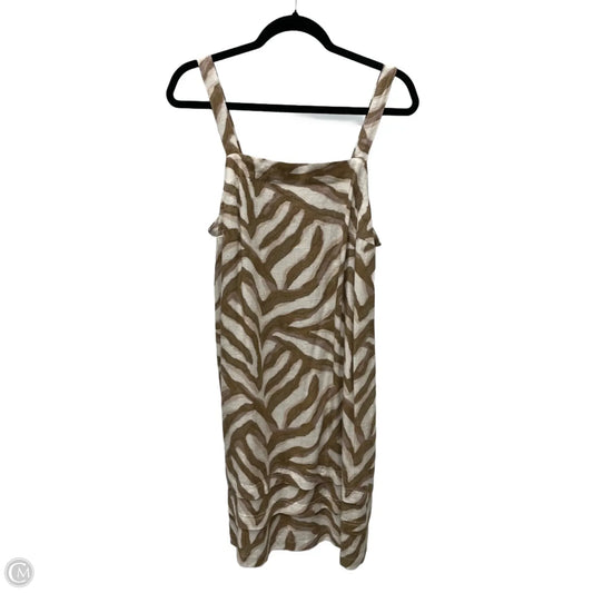 Dress Casual Short By Time And Tru In Brown & Cream, Size: L