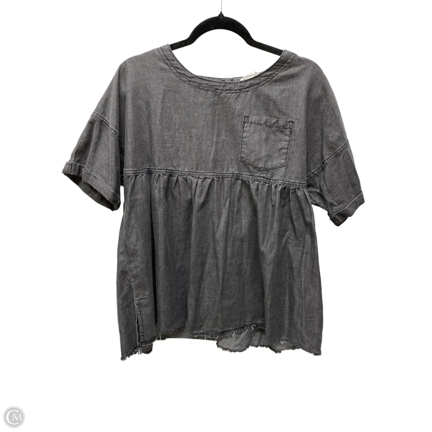 Top Short Sleeve By Andree By Unit In Black, Size: S