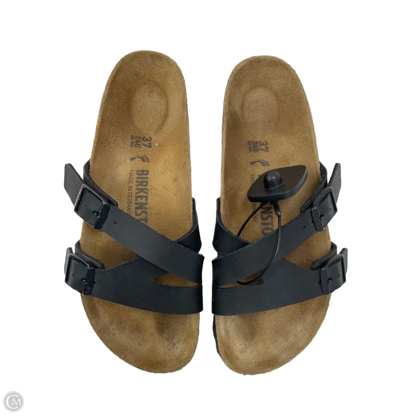 Sandals Flats By Birkenstock In Black, Size: 7