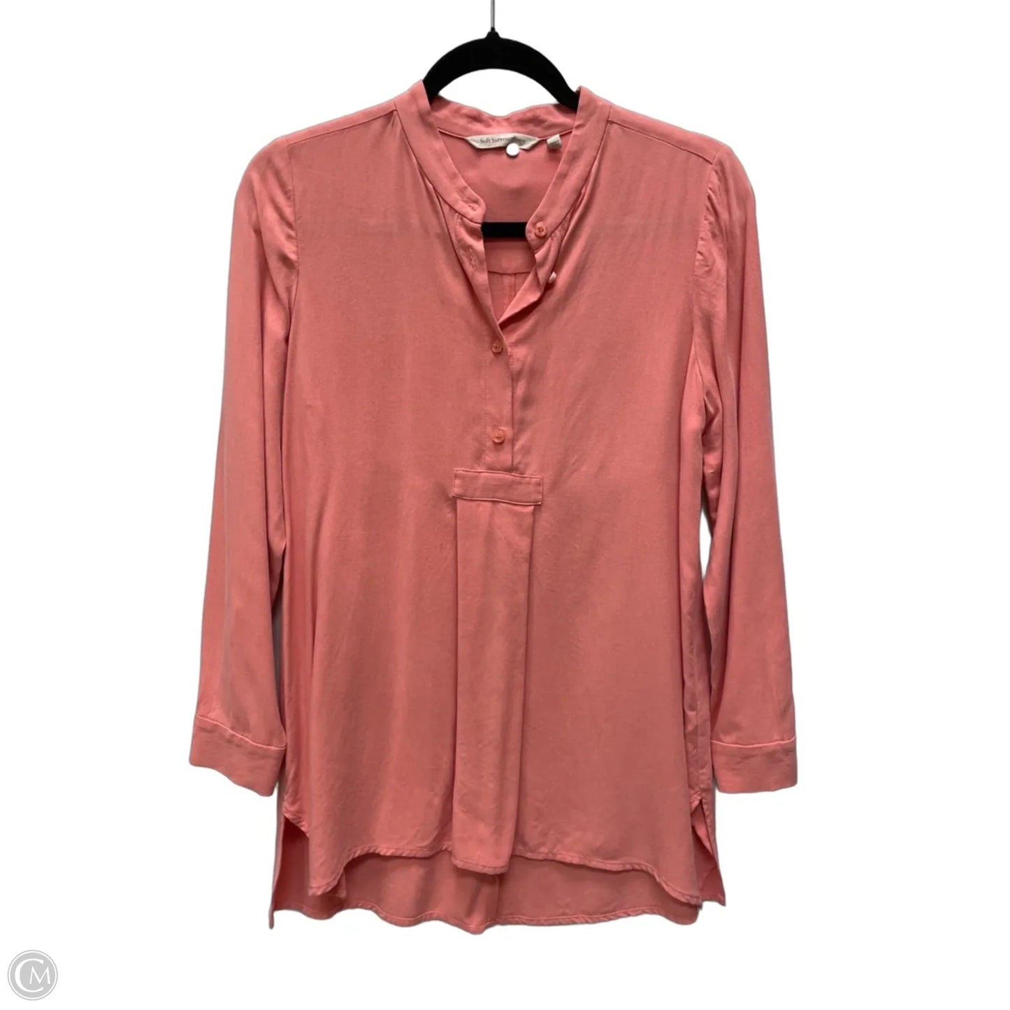 Top Long Sleeve By Soft Surroundings In Peach, Size: Xsp