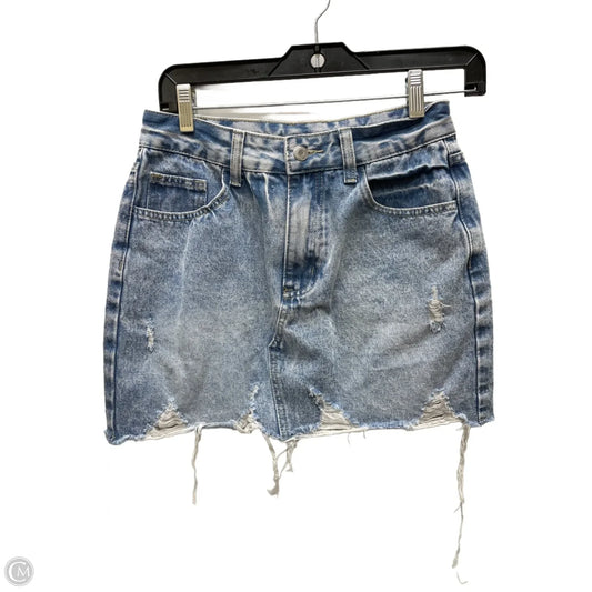 Skirt Mini & Short By Shein In Blue Denim, Size: 2