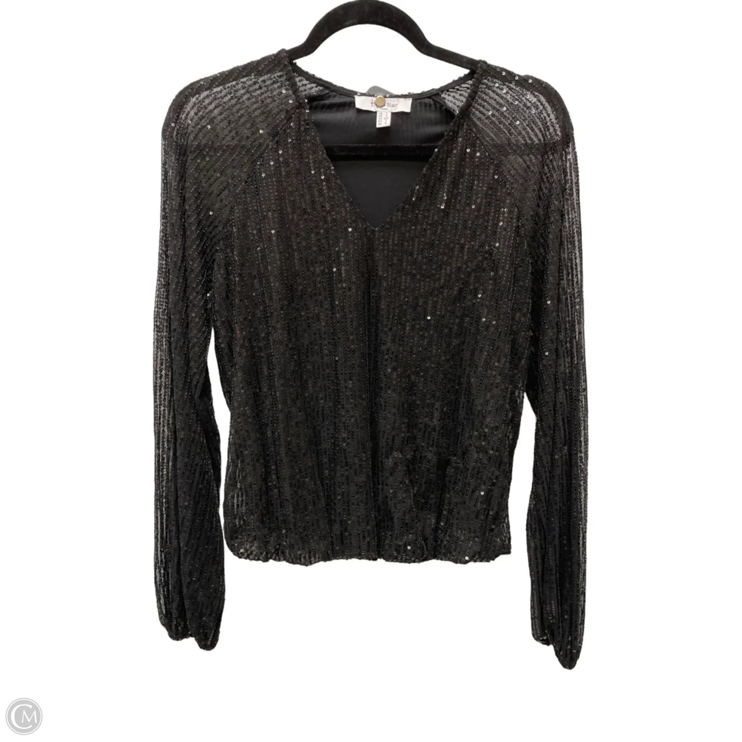 Top Long Sleeve By Clothes Mentor In Black, Size: S
