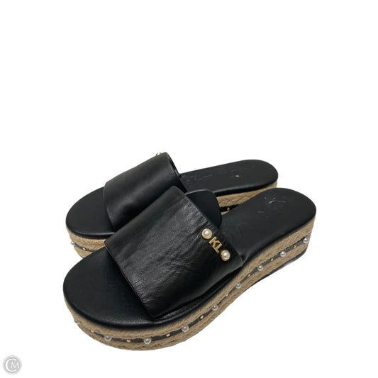 Sandals Designer By Karl Lagerfeld In Black, Size: 6