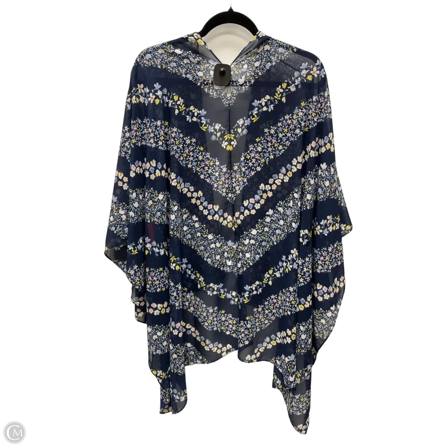 Cardigan By Cato In Floral Print, Size: Osfm