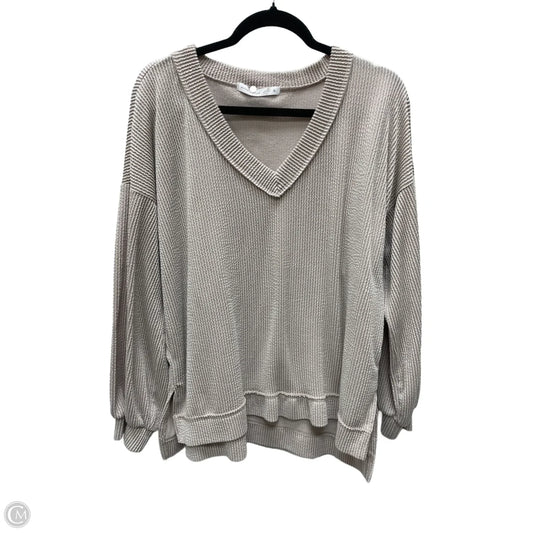 Top Long Sleeve By Altard State In Tan, Size: M