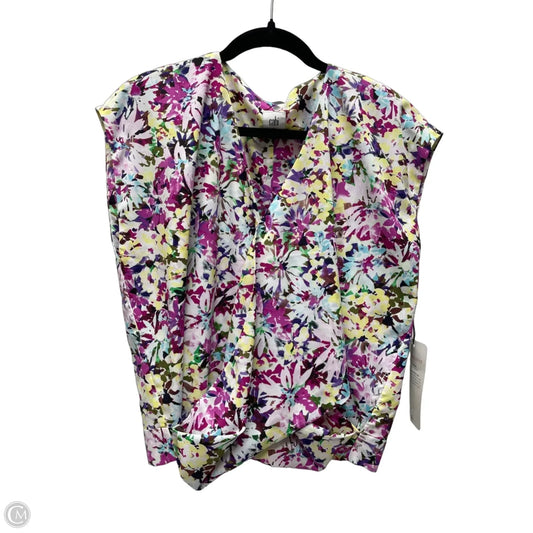 Top Sleeveless By Cabi In Floral Print, Size: M