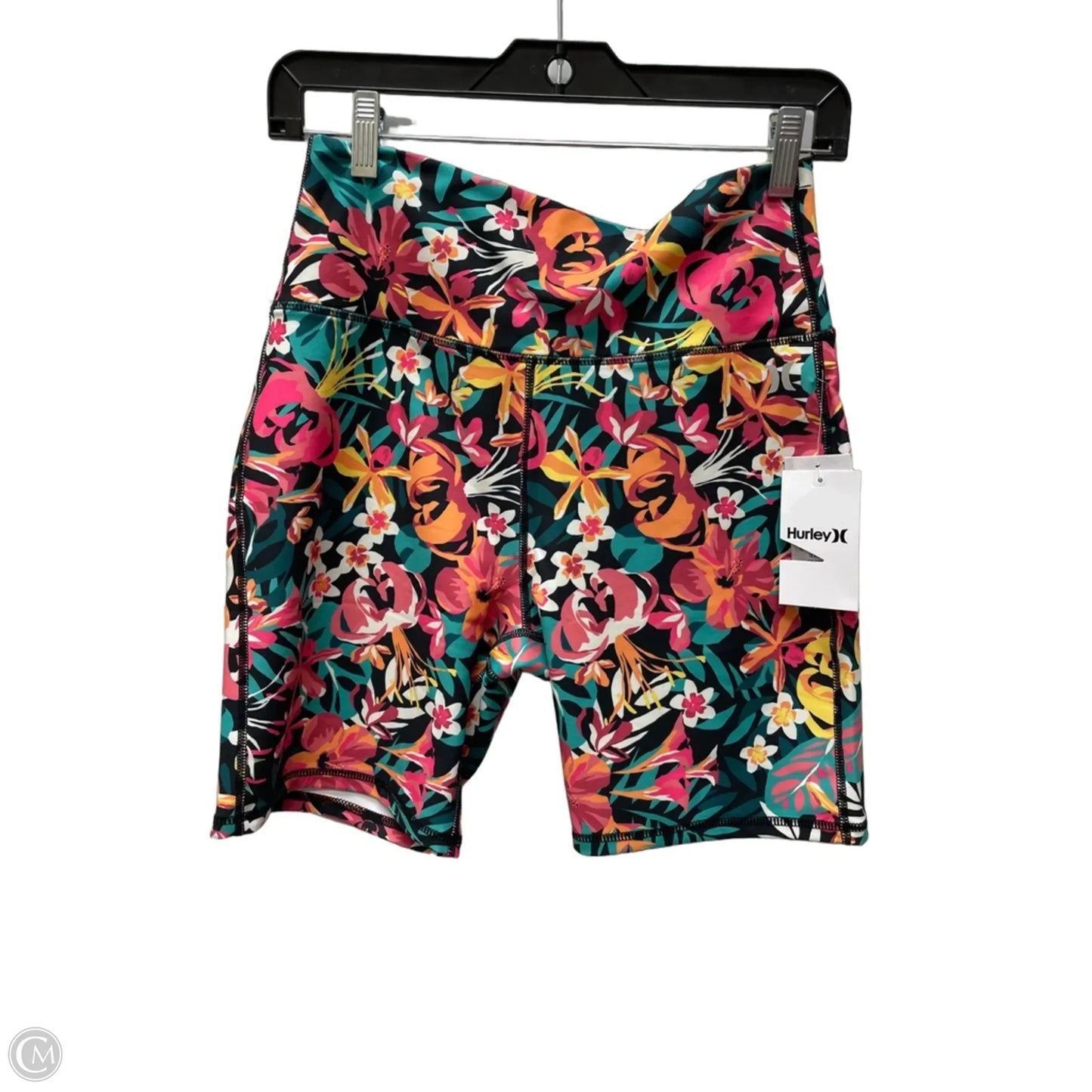 Athletic Shorts By Hurley In Floral Print, Size: M