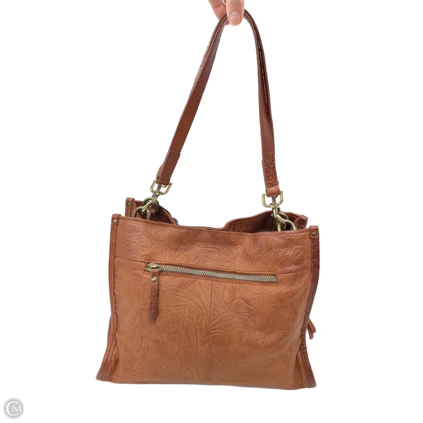 Handbag Leather By Clothes Mentor, Size: Medium