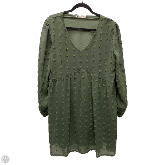 Dress Casual Short By Kirundo In Green, Size: Xl