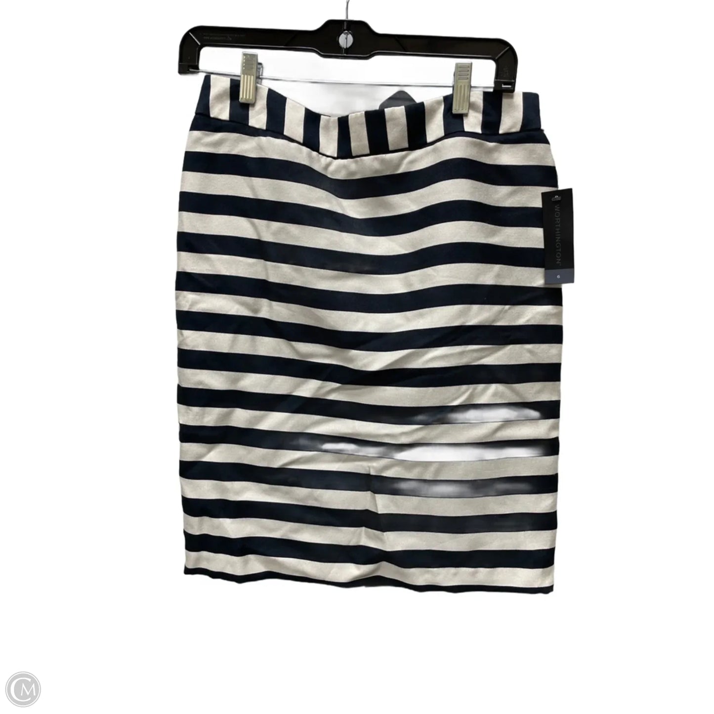 Skirt Mini & Short By Worthington In Striped Pattern, Size: 6