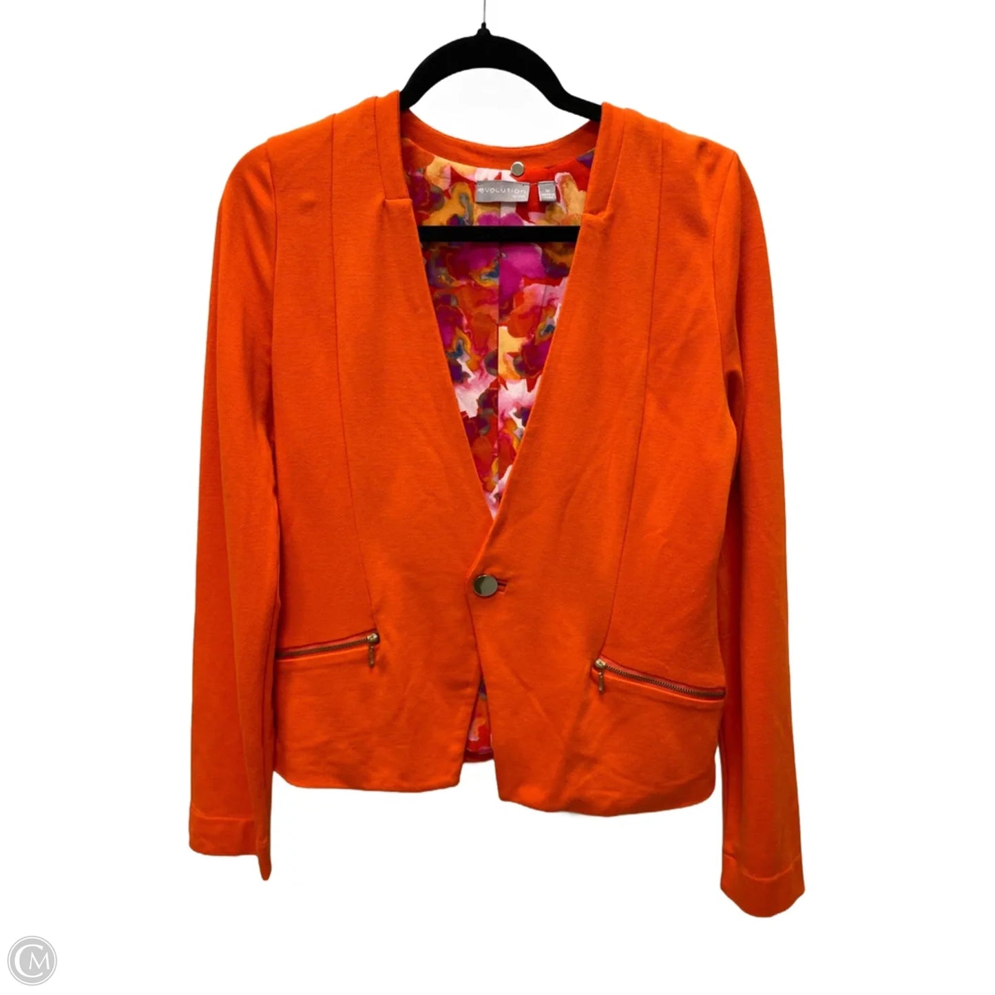 Blazer By Cyrus Knits In Orange, Size: M