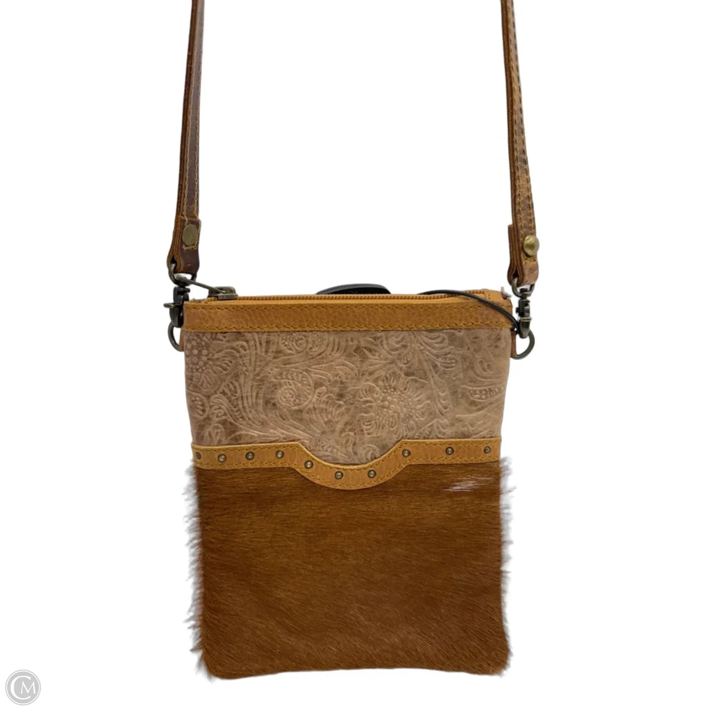 Crossbody Leather By Clothes Mentor, Size: Small