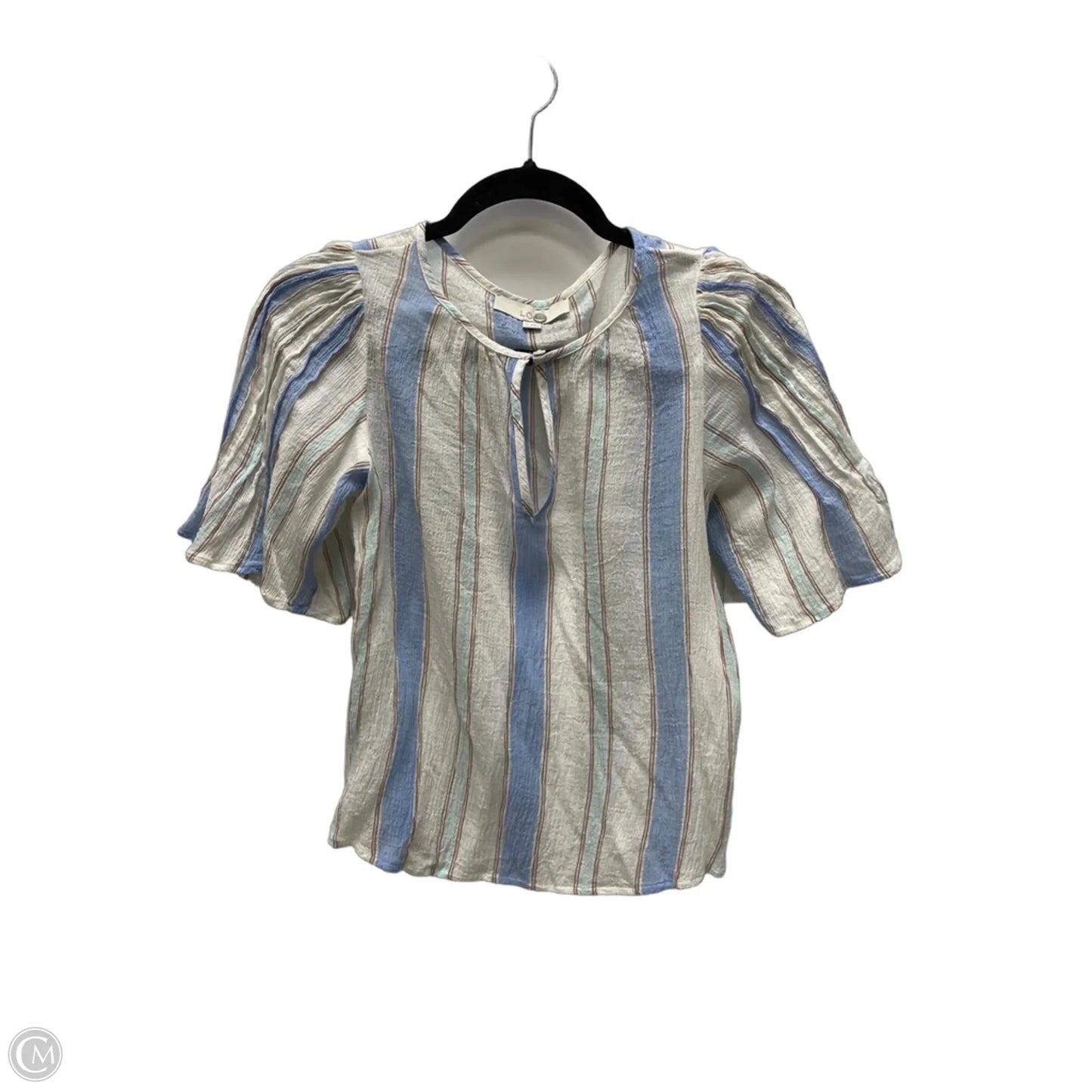 Top Short Sleeve By Loft In Striped Pattern, Size: Xs