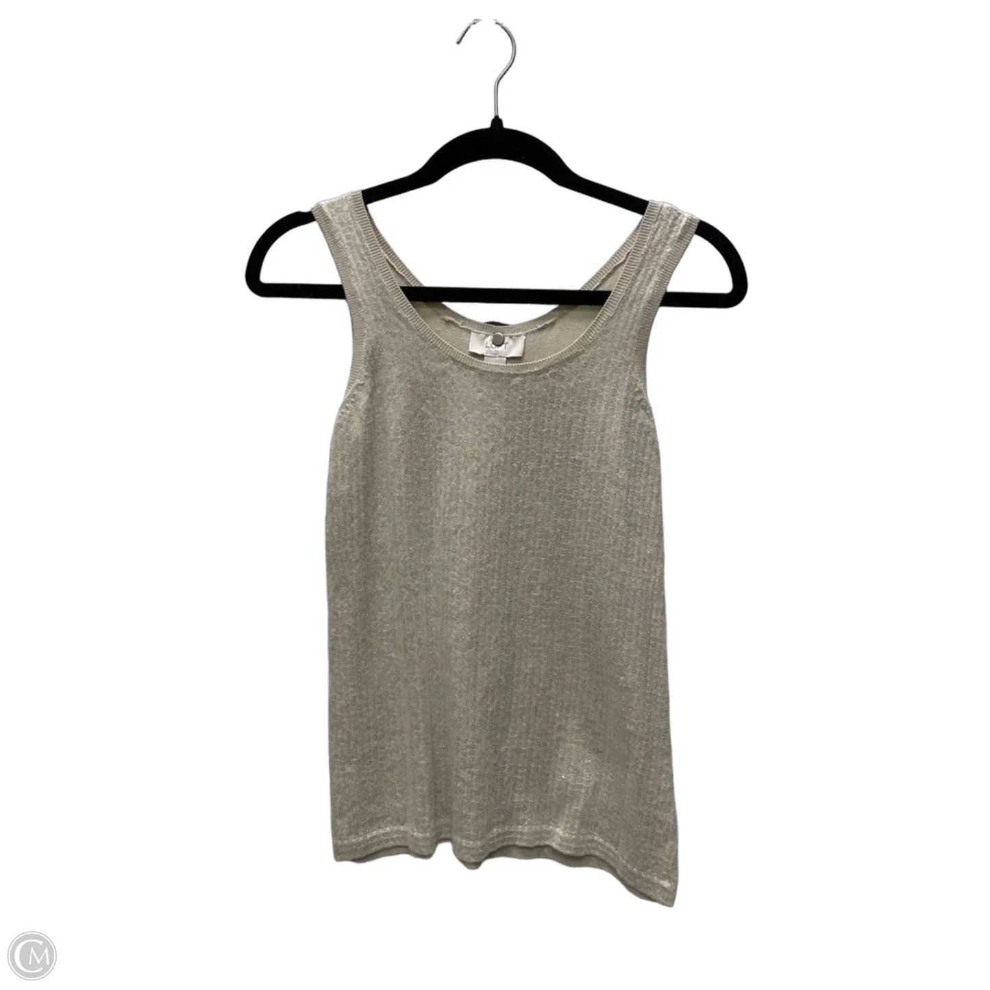 Top Sleeveless By Loft In Gold, Size: Xs