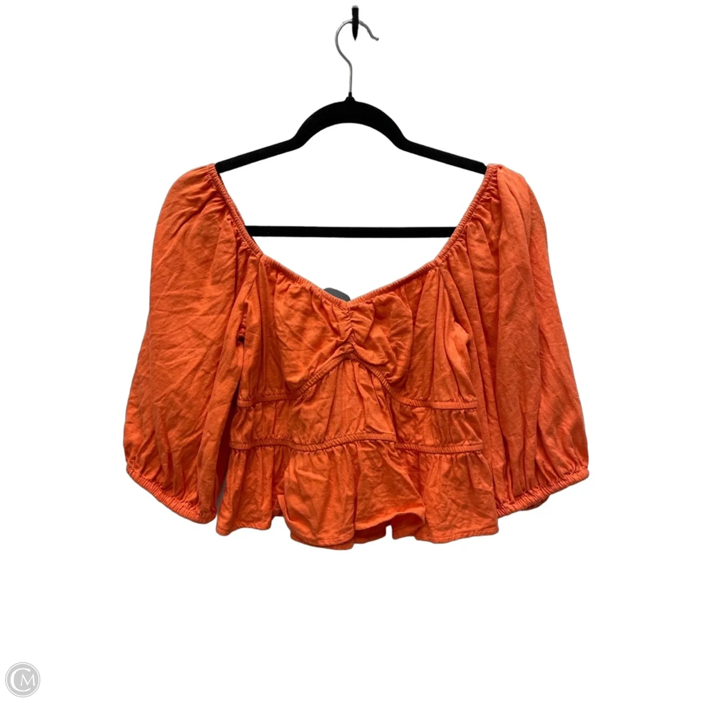 Top Short Sleeve By A New Day In Orange, Size: M