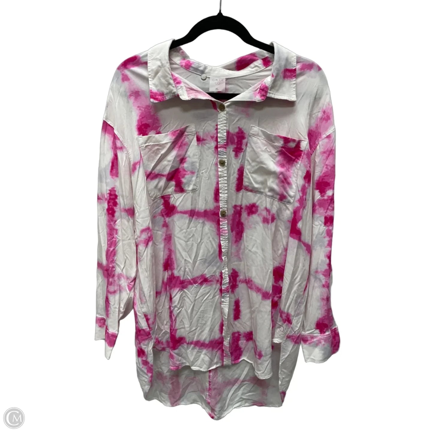 Top Long Sleeve By Calia In Tie Dye Print, Size: Xl