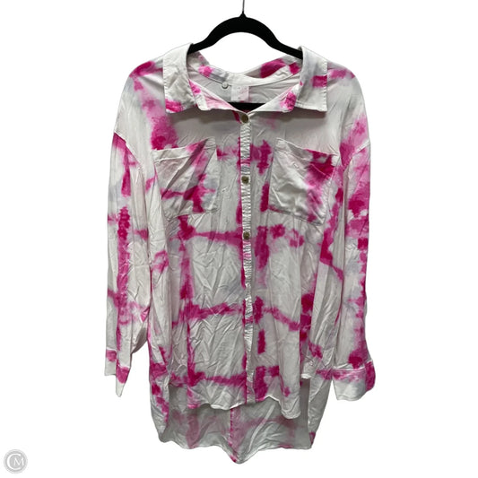 Top Long Sleeve By Calia In Tie Dye Print, Size: Xl