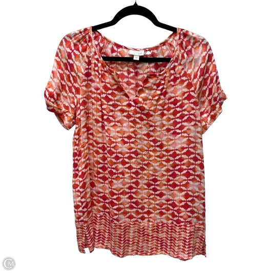 Top Short Sleeve By J. Jill In Coral, Size: Xs